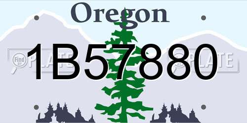1B57880 Oregon License Plate