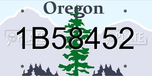 1B58452 Oregon License Plate