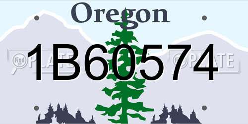 1B60574 Oregon License Plate