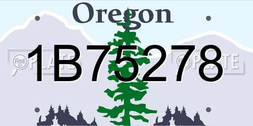 1B75278 Oregon License Plate