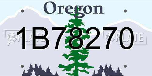 1B78270 Oregon License Plate