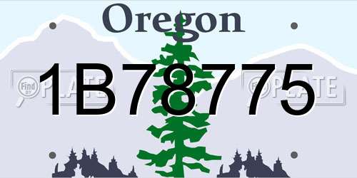 1B78775 Oregon License Plate