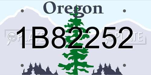 1B82252 Oregon License Plate