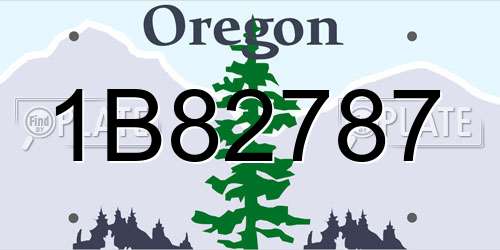 1B82787 Oregon License Plate