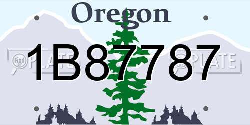 1B87787 Oregon License Plate
