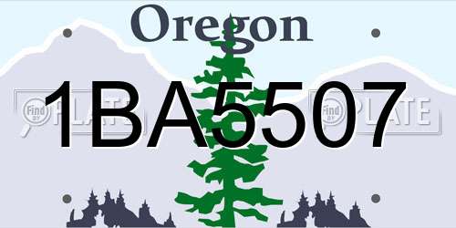 1BA5507 Oregon License Plate