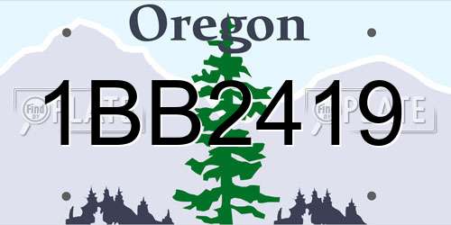 1BB2419 Oregon License Plate