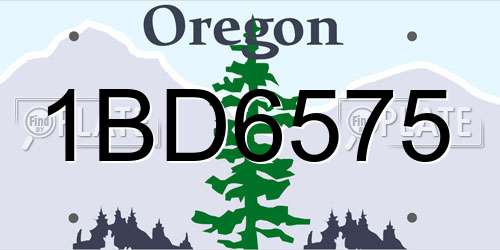 1BD6575 Oregon License Plate