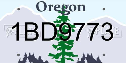 1BD9773 Oregon License Plate