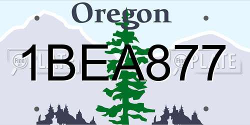 1BEA877 Oregon License Plate