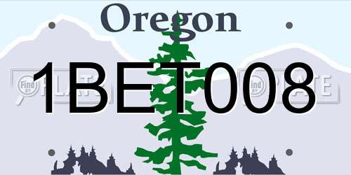 1BET008 Oregon License Plate