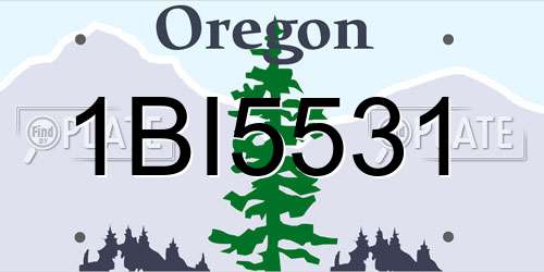 1BI5531 Oregon License Plate