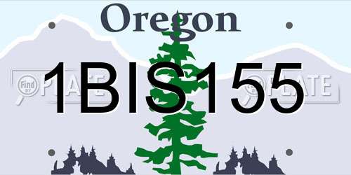 1BIS155 Oregon License Plate
