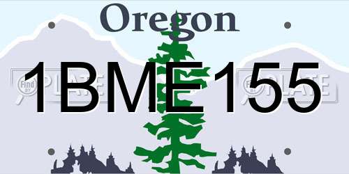 1BME155 Oregon License Plate