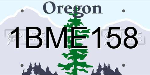 1BME158 Oregon License Plate