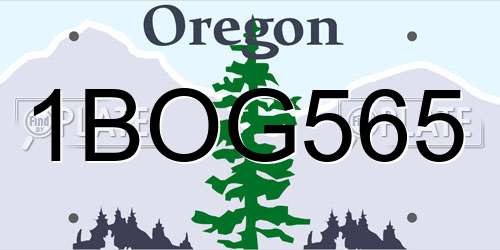 1BOG565 Oregon License Plate