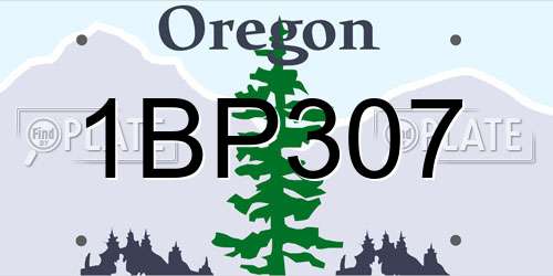 1BP307 Oregon License Plate