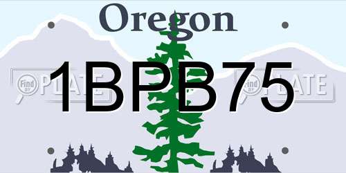 1BPB75 Oregon License Plate