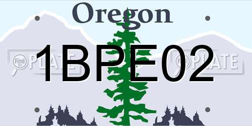 1BPE02 Oregon License Plate