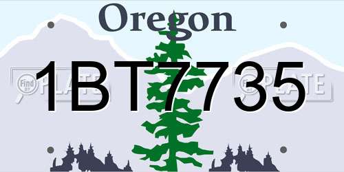 1BT7735 Oregon License Plate