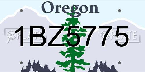 1BZ5775 Oregon License Plate