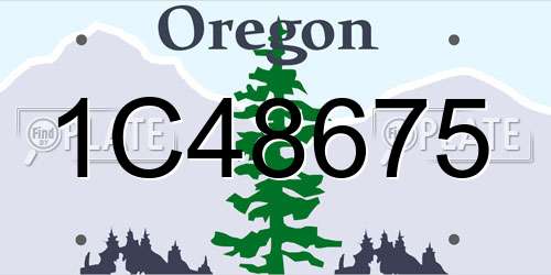 1C48675 Oregon License Plate