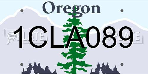 1CLA089 Oregon License Plate