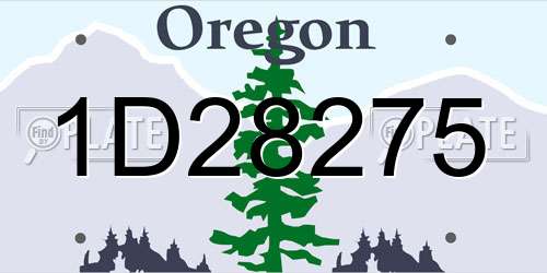 1D28275 Oregon License Plate