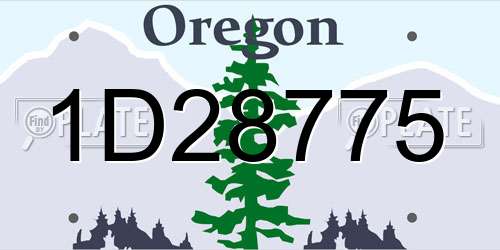 1D28775 Oregon License Plate