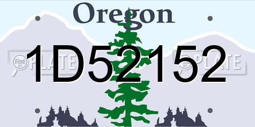 1D52152 Oregon License Plate