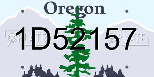 1D52157 Oregon License Plate