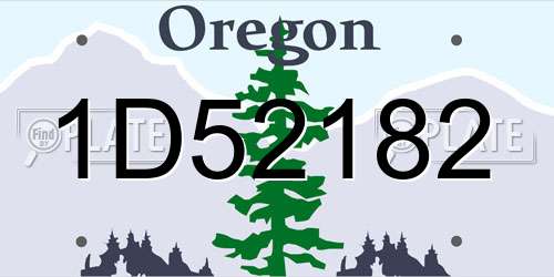 1D52182 Oregon License Plate
