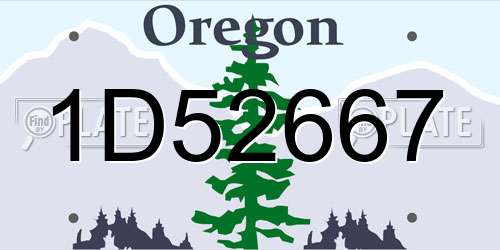 1D52667 Oregon License Plate