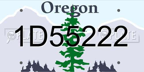 1D55222 Oregon License Plate