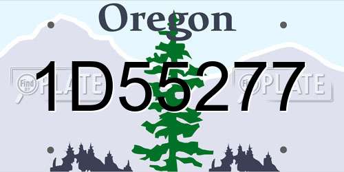 1D55277 Oregon License Plate