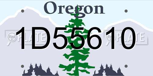 1D55610 Oregon License Plate