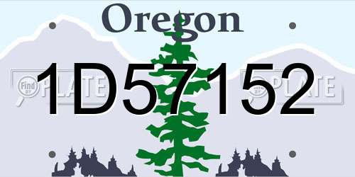 1D57152 Oregon License Plate