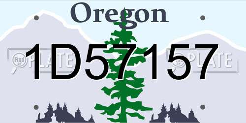 1D57157 Oregon License Plate