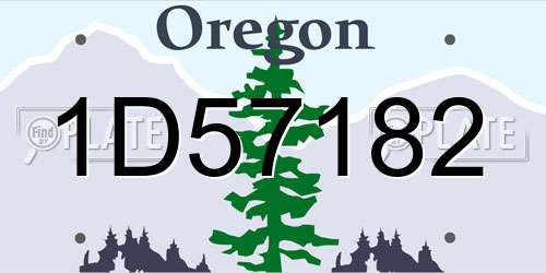 1D57182 Oregon License Plate