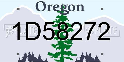 1D58272 Oregon License Plate