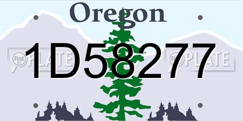 1D58277 Oregon License Plate