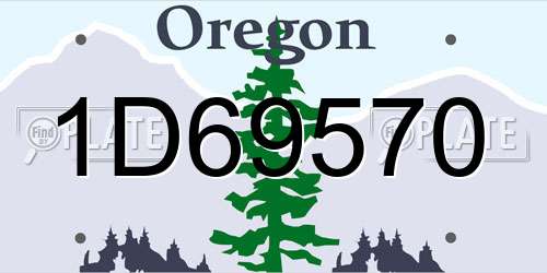 1D69570 Oregon License Plate
