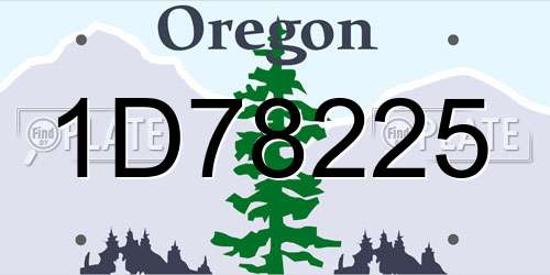1D78225 Oregon License Plate