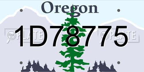 1D78775 Oregon License Plate