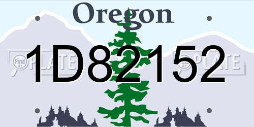 1D82152 Oregon License Plate