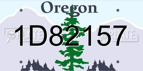 1D82157 Oregon License Plate