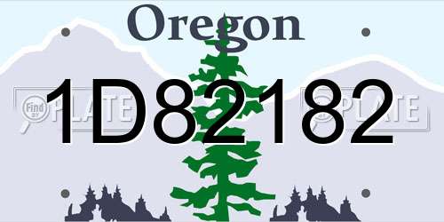 1D82182 Oregon License Plate