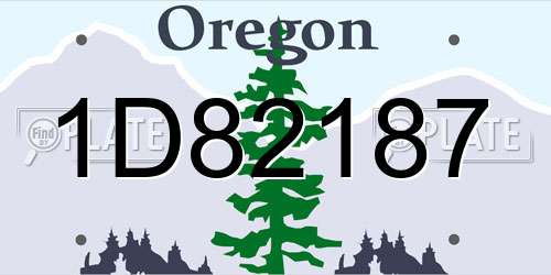 1D82187 Oregon License Plate