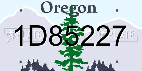 1D85227 Oregon License Plate