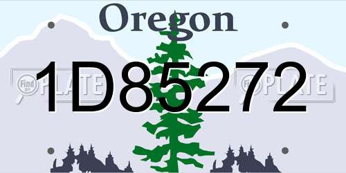1D85272 Oregon License Plate